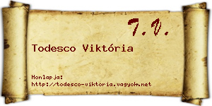 Todesco Viktória névjegykártya